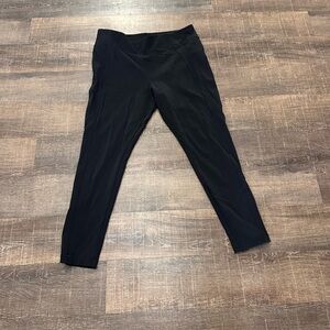 Athleta Black High Rise Pull On Pants Size XL